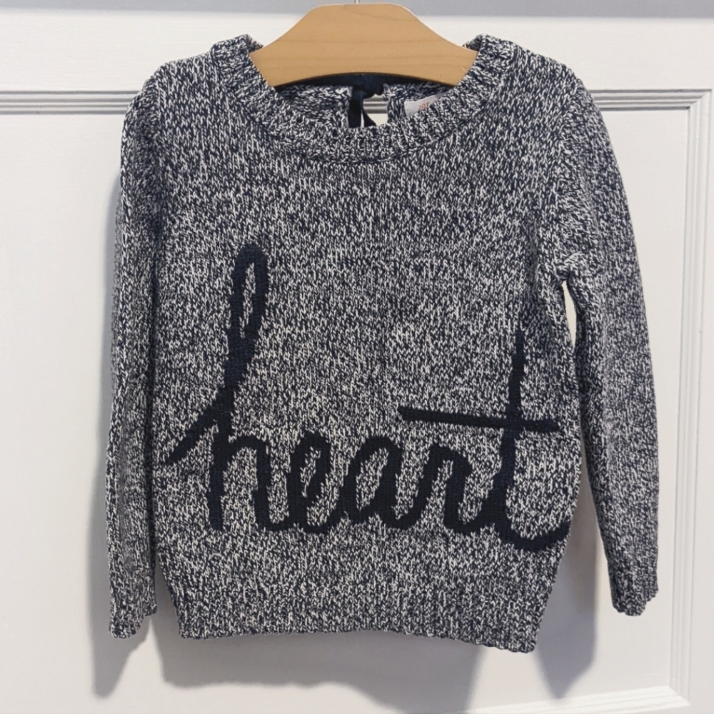 4T "Heart" Cotton Sweater
